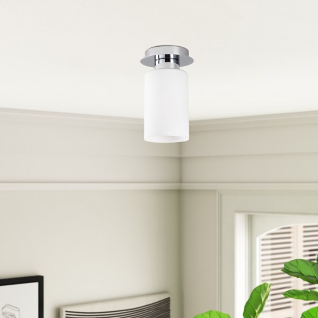 Plafoniera Balcova N-343, Noor, 12 x 20 cm, 1 x E27, 100W, argintiu - imagine 5